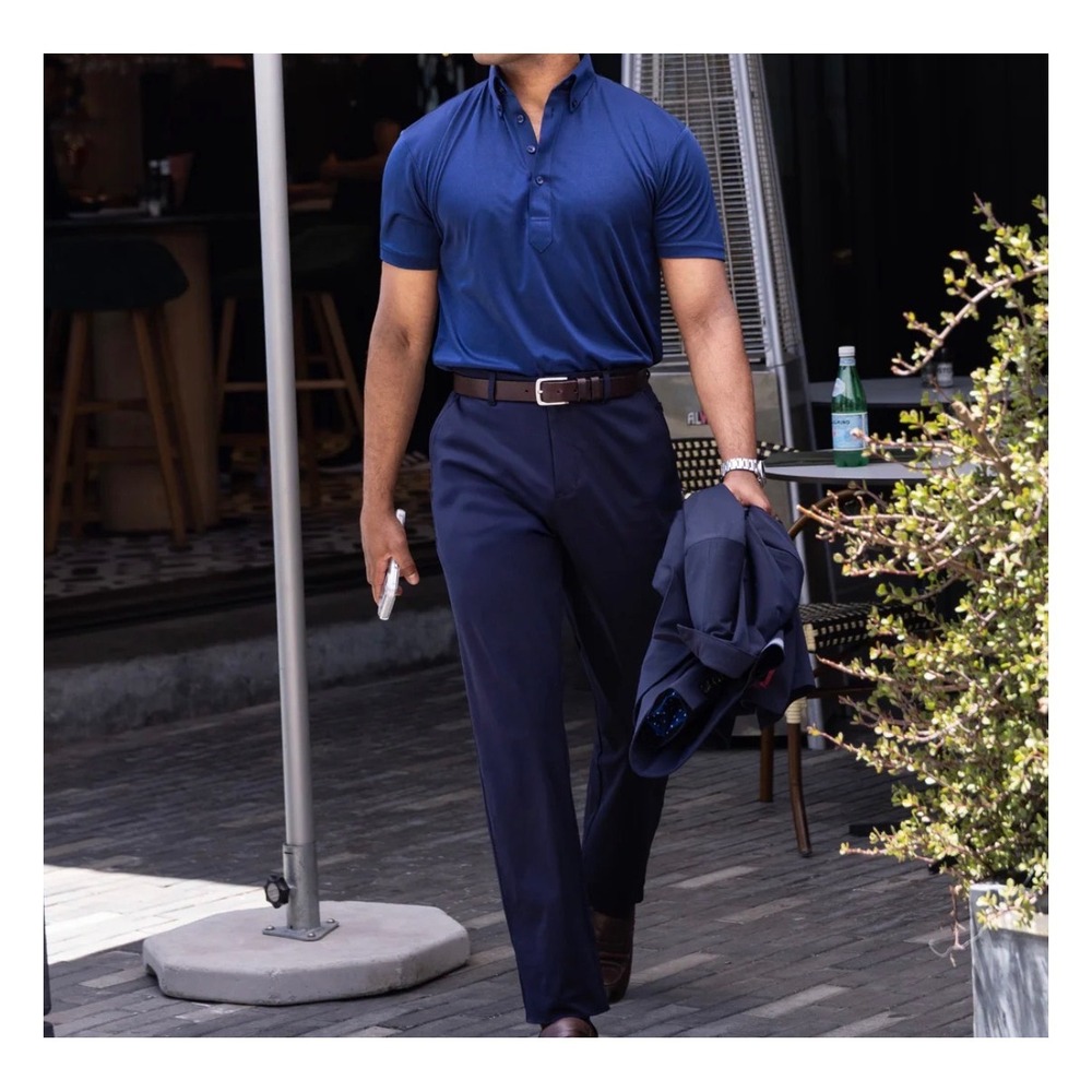 Collars & Co Mens Size 30x30 Maverick‎ Performance Pants Navy Tech Stretch NEW